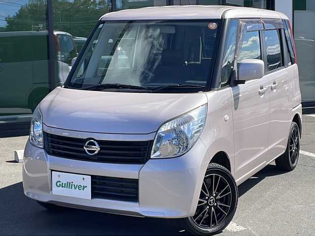 日産 ルークス G 道東・釧路十勝 2011(平23)年 7.6万km ブルームピンク ・4WD/・社外SDナビ/(FM/AM.CD.ワンセグ.AUX.USB)/・片側パワースライドドア/・ハロゲンライト/・ヘッドライトレベライザー/・シートヒーター/・電格ミラー/・ドアバイザー/・スマートキー/・プッシュスタート