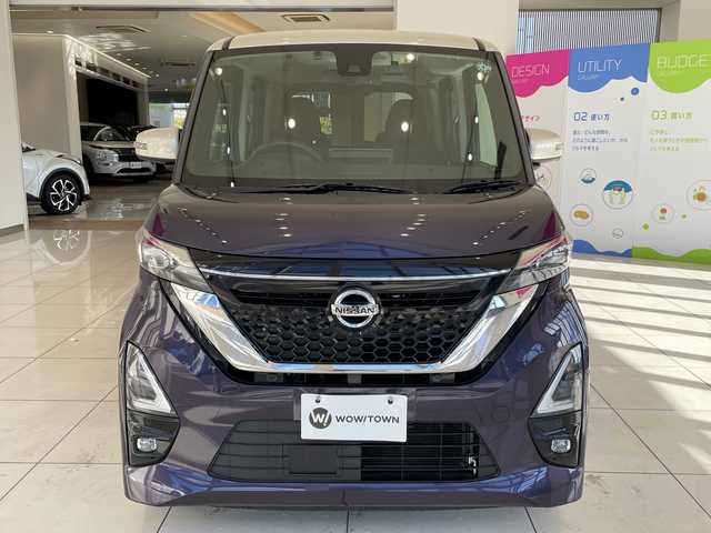日産 ルークス HWS X プロパイロットED 埼玉県 2020(令2)年 2.1万km パープルⅡ エマージェンシーブレーキ /プロパイロット /純正9インチメモリナビ/　　CD/DVD/BT/フルセグ /アラウンドビューモニター /両側パワースライドドア /LEDオートライト /純正14インチアルミホイール /ステアリングスイッチ /純正ETC/禁煙車