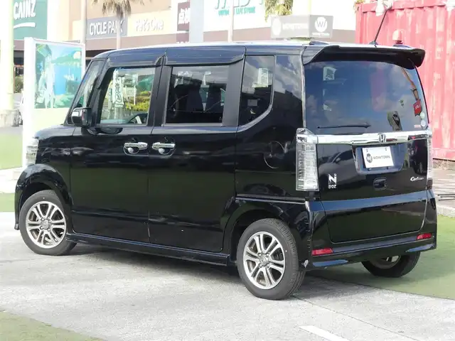 ホンダ Ｎ ＢＯＸ カスタム G Lパッケージ 千葉県 2015(平27)年 7.1万km スマートブラック 左パワースライドドア/社外SDナビ/地デジTV/【DVD/CD再生機能　Bluetooth接続】/バックカメラ/ドライブレコーダー/ETC/HIDヘッドライト/フォグライト/ウインカーミラー/純正14インチアルミホイル/サイド/カーテンエアバッグ/スマートキー