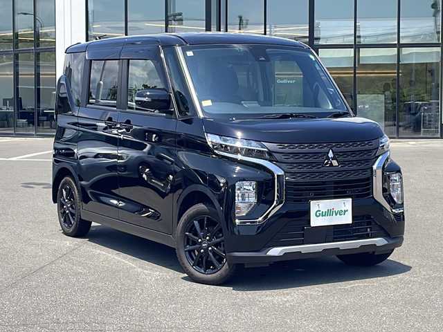 三菱 ｅＫクロススペース G プラスエディション 青森県 2021(令3)年 4.3万km アメジストブラック ・４WD/・社外フルセグナビTV/・AM/FM/Bluetooth/CD/DVD/・両側パワースライドドア/・アラウンドビューモニター/・前後コーナーセンサー/・レーンキープアシスト/・衝突軽減装置/・ダウンヒルアシスト/・ハンズフリーセンサー/・横滑り抑制装置/・社外ETC/・純正バイザー/・後席サンシェード/・後席送風機/・プッシュスタート/・アイドリングストップ/・純正AWサマータイヤ積込