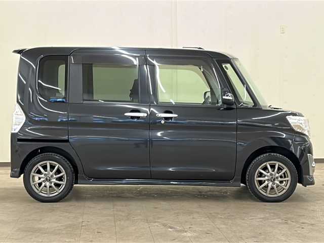 ダイハツ タント カスタム X SA 道央・札幌 2014(平26)年 7万km ブラックマイカメタリック /4WD//ワンオーナー//メモリナビ//ワンセグテレビ//バックカメラ//アイドリングストップ//純正LEDライト//ETC//片側パワースライドドア//ドアバイザー//プッシュスタート