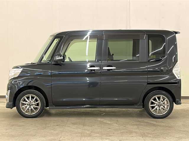 ダイハツ タント カスタム X SA 道央・札幌 2014(平26)年 7万km ブラックマイカメタリック /4WD//ワンオーナー//メモリナビ//ワンセグテレビ//バックカメラ//アイドリングストップ//純正LEDライト//ETC//片側パワースライドドア//ドアバイザー//プッシュスタート