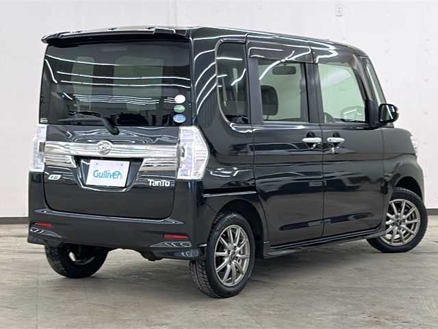 ダイハツ タント カスタム X SA 道央・札幌 2014(平26)年 7万km ブラックマイカメタリック /4WD//ワンオーナー//メモリナビ//ワンセグテレビ//バックカメラ//アイドリングストップ//純正LEDライト//ETC//片側パワースライドドア//ドアバイザー//プッシュスタート