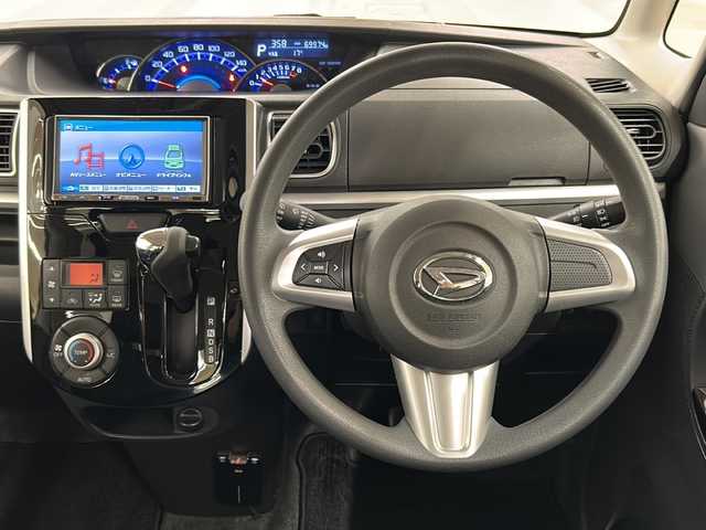ダイハツ タント カスタム X SA 道央・札幌 2014(平26)年 7万km ブラックマイカメタリック /4WD//ワンオーナー//メモリナビ//ワンセグテレビ//バックカメラ//アイドリングストップ//純正LEDライト//ETC//片側パワースライドドア//ドアバイザー//プッシュスタート