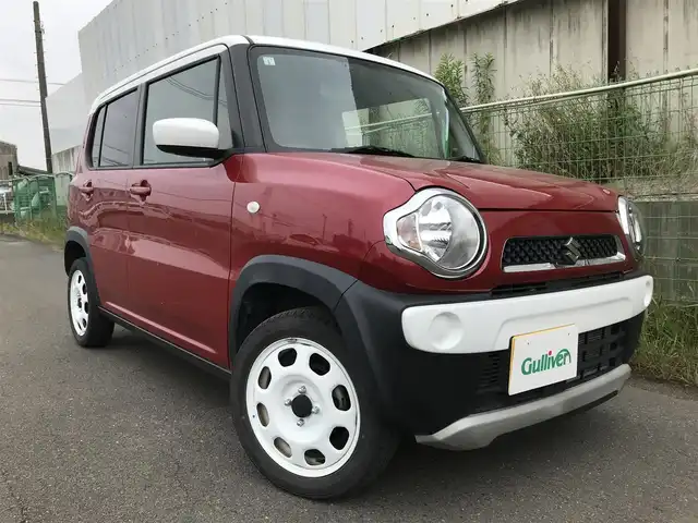 スズキ ハスラー G ターボ 宮崎県 2019(平31)年 7.4万km フェニックスレッドパール/ホワイト2トーンルーフ 〇社外ナビ/〇ワンセグTV/〇デュアルセンサーブレーキサポート/〇車線逸脱警報機能/〇ふらつき警報機能/〇先行車発進お知らせ機能/〇アイドリングストップシステム/〇S-エネチャージ/〇ビルトインETC/〇前席シートヒーター/〇前席ベンチシート/〇ハロゲンヘッドライト/〇純正１５インチホワイト塗装スチールホイール/〇キーレスプッシュスタート/〇禁煙車