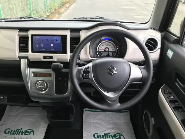 スズキ ハスラー G ターボ 宮崎県 2019(平31)年 7.4万km フェニックスレッドパール/ホワイト2トーンルーフ 〇社外ナビ/〇ワンセグTV/〇デュアルセンサーブレーキサポート/〇車線逸脱警報機能/〇ふらつき警報機能/〇先行車発進お知らせ機能/〇アイドリングストップシステム/〇S-エネチャージ/〇ビルトインETC/〇前席シートヒーター/〇前席ベンチシート/〇ハロゲンヘッドライト/〇純正１５インチホワイト塗装スチールホイール/〇キーレスプッシュスタート/〇禁煙車