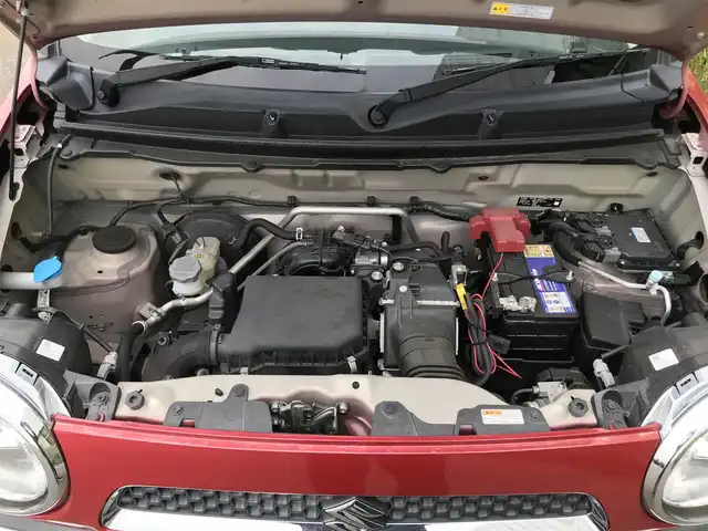 スズキ ハスラー G ターボ 宮崎県 2019(平31)年 7.4万km フェニックスレッドパール/ホワイト2トーンルーフ 〇社外ナビ/〇ワンセグTV/〇デュアルセンサーブレーキサポート/〇車線逸脱警報機能/〇ふらつき警報機能/〇先行車発進お知らせ機能/〇アイドリングストップシステム/〇S-エネチャージ/〇ビルトインETC/〇前席シートヒーター/〇前席ベンチシート/〇ハロゲンヘッドライト/〇純正１５インチホワイト塗装スチールホイール/〇キーレスプッシュスタート/〇禁煙車