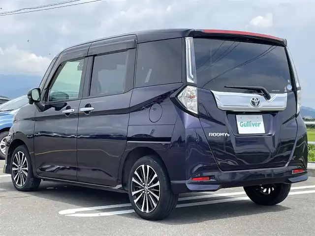 トヨタ ルーミー カスタムG－T 佐賀県 2020(令2)年 5.5万km クールバイオレットクリスタルシャイン 純正9インチSDナビゲーション/・フルセグTV/CD/DVD/SD/Bluetooth/パノラミックビューモニター/前後ドライブレコーダー/ビルトインETC/両側パワースライドドア/電子パーキングブレーキ/AUTO HOLD機能/置くだけ充電/純正レザー調シートカバー/後席サンシェード/ISOFIX対応/革巻きステアリング/ステアリングリモコン/純正15インチアルミホイール/純正LEDヘッドライト/オートマチックハイビーム/純正LEDフォグランプ/純正フロアマット/純正ドアバイザ―/新車保証書/取扱説明書/スペアキー１本/スマートアシスト/・アダプティブクルーズコントロール/・車線逸脱警報機能/・先行車発進お知らせ機能/・衝突被害軽減ブレーキ/・標識認識機能/・ふらつき警報