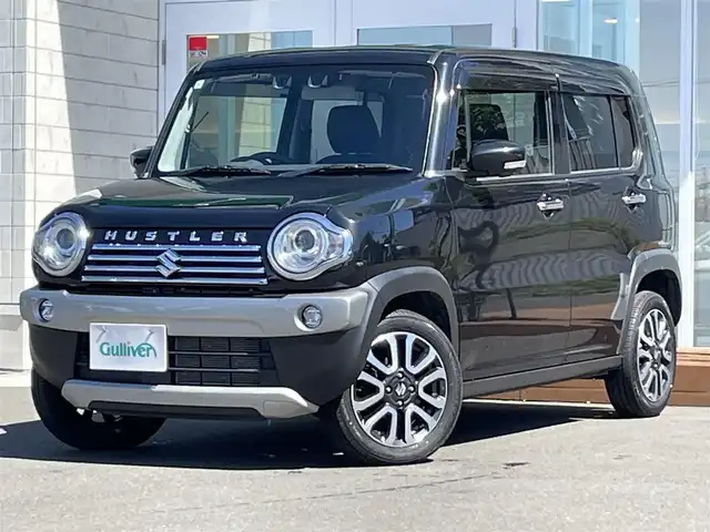 スズキ ハスラー J ターボ 道央・札幌 2019(令1)年 7.6万km ブルーイッシュブラックパール3 ・４WD/・衝突軽減ブレーキ/・全方位カメラ/・純正ナビ/　CD＆DVD＆BT＆TV/・バックカメラ/・ターボ/・レーンキープアシスト/・クルーズコントロール/・オートライト/・オートエアコン/・ミラーヒーター/・ダウンヒルアシスト/・パドルシフト/・アイドリングストップ/・ビルトインETC/・プッシュスタート/・スマートキー/・電動格納ミラー/・エンジンスターター/・社外AW＆冬タイヤ積込/・シートヒーター/・純正フロアマット/・ドアバイザー/・ウィンカーミラー/・フォグライト/・スペアキー