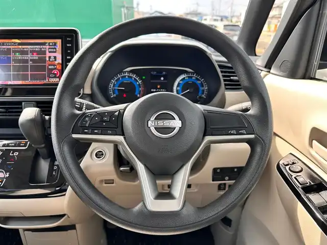 日産 ルークス X 宮城県 2024(令6)年 0.2万km 緑 インテリジェントエマージェンシーブレーキ/踏み間違い衝突防止アシスト/インテリジェントLI（車線逸脱防止支援システム）/LDW（車線逸脱警報）/インテリジェントFCW（前方衝突予測警報）/インテリジェントDA（ふらつき警報）/標識検知機能/インテリジェントアラウンドビューモニター/純正9インチナビ（MM223D-L）/・Bluetooth/・フルセグTV/ビルトインETC/ドライブレコーダー/ハンズフリーパワースライドドア/ステアリングスイッチ/LEDヘッドランプ/オートライト/スマートキー＆プッシュスタート/電動格納ミラー/純正フロアマット/W/サイド/カーテンエアバッグ