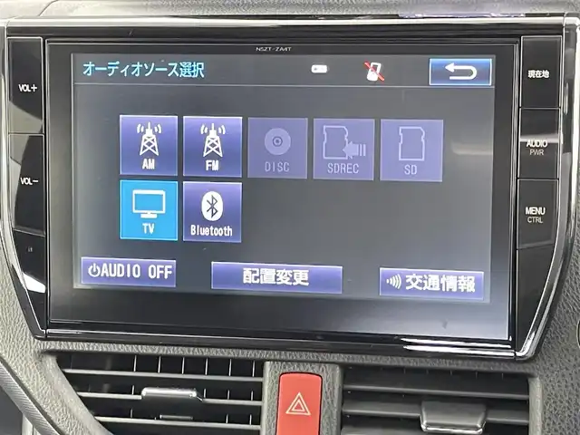 トヨタ ヴォクシー ハイブリッド ZS 千葉県 2016(平28)年 6.4万km ブラッキッシュアゲハガラスフレーク 純正10型ナビ/（AM＆FM＆Bluetooth＆フルセグTV＆CD＆DVD）/モデリスタエアロ（F）/トヨタセーフティセンス/両側電動スライドドア/衝突軽減ブレーキ/禁煙　/ビルトインＥＴＣ　/オートマチックハイビーム　/社外後席モニター　/レーンディパーチャーアラート/ＬＥＤヘッドライト（オートライト付き）/電動格納サイドミラー　/リアサンシェード/アイドリングストップ/ウィンカーミラー/ドアバイザー/プッシュスタート/12Vシガーソケット/ステアリングスイッチ/ISOFIX