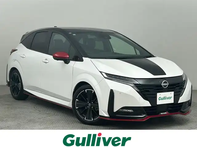 日産 オーラ ニスモ チューンド e－パワー 4WD 道央・札幌 2024(令6)年 0.1万km ピュアホワイトパール / スーパーブラック 2トーン ・４WD/・寒冷地仕様/・プロパイロット/・衝突軽減ブレーキ/・横滑り防止機能/・ハンドル支援/・側方支援/・後方支援/・アダプティブクルーズコントロール/・レーンアシスト/・ＢＯＳＥサウンド/・全方位カメラ/・純正ナビ/・フルセグＴＶ＆ＢＴ＆ＣＤ＆ＤＶＤ＆ＨＤＭＩ/・パワーシート/・ステアリングヒーター/・デジタルインナーミラー/・前後障害物センサー/・ワイヤレス充電/・オートエアコン/・オートライト/・オートハイビーム/・ETC２．０/・電動パーキングブレーキ/・ブレーキオートホールド