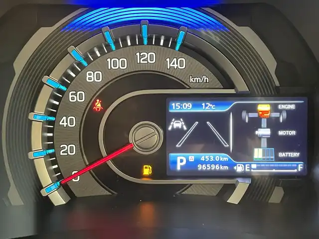 スズキ ハスラー HYBRID X ターボ 岩手県 2020(令2)年 9.7万km デニムブルー ガンメタリック 2トーン ワンオーナー/４WD/パドルシフト/ターボ/全周囲カメラ/デュアルカメラブレーキサポート/レーンアシスト/グリップコントロール/ヒルディセントコントロール/スノーモード/コーナーセンサー/アイドリングストップ/クルーズコントロール/横滑り防止装置/オートライト/シートヒーター/ステアリングスイッチ/純正ナビ/純正１５インチアルミホイール/純正フロアマット/助手席アンダーボックス