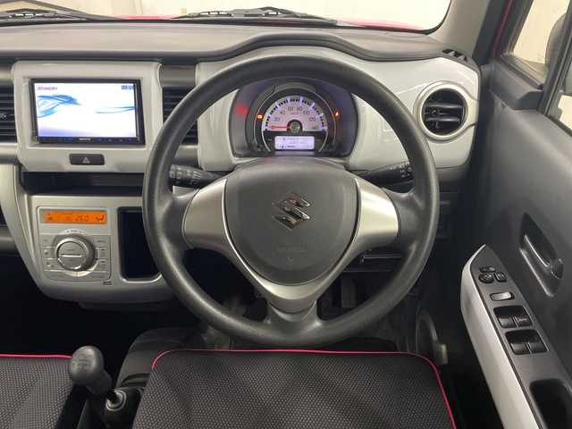 スズキ ハスラー G 長崎県 2015(平27)年 1.9万km キャンディピンクメタリック/ホワイト2トーンルーフ ワンオーナー/5速マニュアル/社外メモリナビ/（ワンセグ/CD/DVD）/バックカメラ/シートヒーター/純正フロアマット/ハロゲンヘッドライト/電動格納ミラー/純正ドアバイザー/スペアキー/保証書/取扱説明書