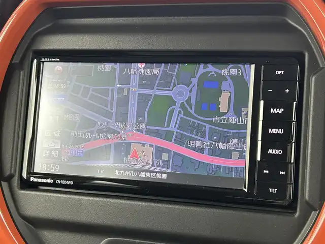 スズキ ハスラー HYBRID X 福岡県 2020(令2)年 1.8万km バーミリオンオレンジ/ガンメタリック2トーン 社外ナビ（ＢＴ，フルセグＴＶ）　/全方位カメラ　/ＥＴＣ　/前後ドラレコ　/コーナーセンサー　/衝突軽減ブレーキ　/レーンキープ　/横滑り防止装置　/アイドリングストップ　/シートヒーター　/純正１５インチＡＷ　/ＬＥＤ