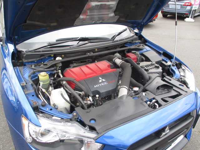 三菱 ランサー GSR エボリューションⅩ 岡山県 2011(平23)年 11.5万km 青Ⅱ ワンオーナー/純正HDDナビ/フルセグテレビ/DVD再生可能/Rockford/RECAROハーフレザーシート/RAYS18AW/社外サスローダウン/ターボ計/クルーズコントロール/オートライト/ETC/4WD/スマートキー2個