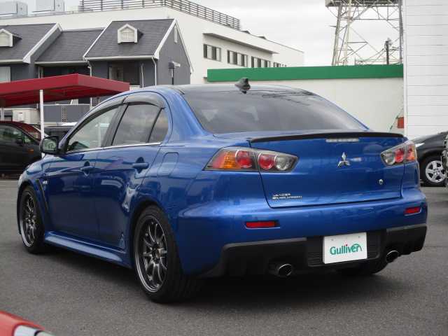 三菱 ランサー GSR エボリューションⅩ 岡山県 2011(平23)年 11.5万km 青Ⅱ ワンオーナー/純正HDDナビ/フルセグテレビ/DVD再生可能/Rockford/RECAROハーフレザーシート/RAYS18AW/社外サスローダウン/ターボ計/クルーズコントロール/オートライト/ETC/4WD/スマートキー2個