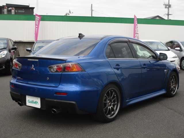 三菱 ランサー GSR エボリューションⅩ 岡山県 2011(平23)年 11.5万km 青Ⅱ ワンオーナー/純正HDDナビ/フルセグテレビ/DVD再生可能/Rockford/RECAROハーフレザーシート/RAYS18AW/社外サスローダウン/ターボ計/クルーズコントロール/オートライト/ETC/4WD/スマートキー2個