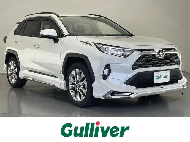 トヨタ ＲＡＶ４ G Zパッケージ 愛知県 2020(令2)年 2.2万km ホワイトパールクリスタルシャイン 純正９型ナビ　フルセグＴＶ　ＢＴ　モデリスタエアロクールシャインキット　バックカメラ　電動リアゲート　デジタルインナーミラー　黒革　シートヒーター　ハンドルヒーター　ＢＳＭ　ＥＴＣ　トヨタセーフティセンス　衝突軽減　レーダークルーズコントロール　LEDオートライト　フォグランプ　禁煙