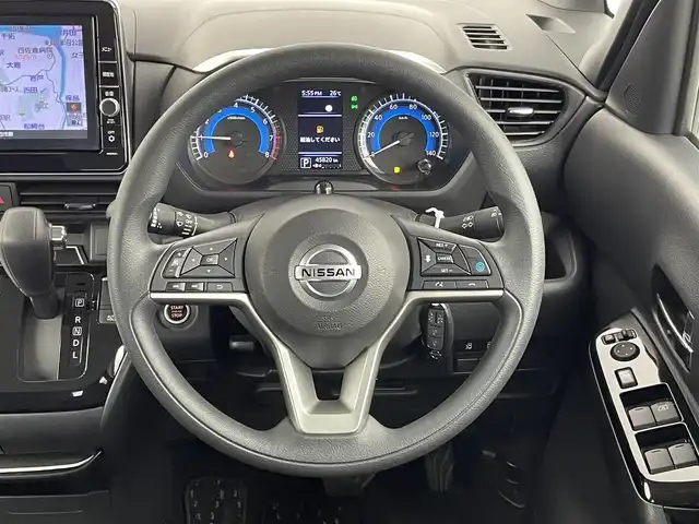 日産 ルークス HWS X プロパイロットED 千葉県 2022(令4)年 4.6万km 青Ⅱ 禁煙車/360°セーフティアシスト/・衝突軽減システム/・車線逸脱警報/・車線逸脱防止支援/・速度標識/純正9型ナビ/CD DVD MSV BT フルセグ/全周囲カメラ/両側パワースライドドア/ハンズフリーオートスライドドア/プロパイロット/リアサーキュレーター/パーキングスイッチ/ビルトインETC/純正アルミホイール/ブレーキホールド/LEDヘッドライト