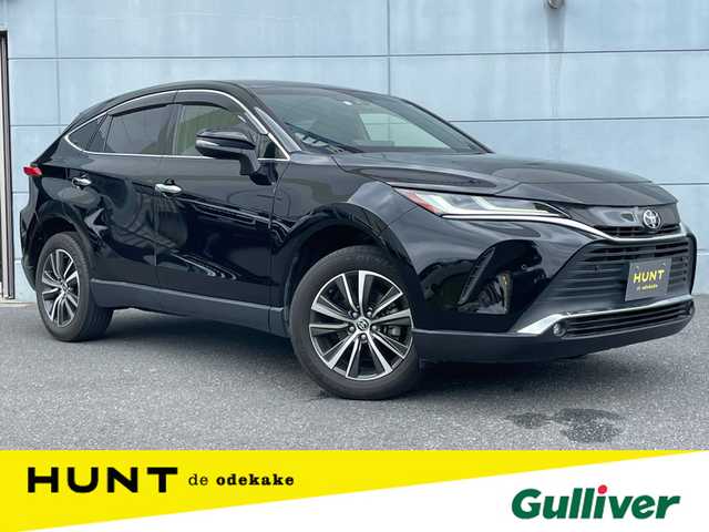 トヨタ ハリアー G 千葉県 2021(令3)年 4万km ブラック トヨタセーフティセンス/・衝突軽減ブレーキ/レーンキープアシスト/・レーダークルーズコントロール/オートハイビーム/・クリアランスソナー/ブラインドスポットモニター/純正ディスプレイナビ/・BT/USB/カープレイ/バックカメラ/ステアリングスイッチ/デジタルインナーミラー/ETC/電動パーキングブレーキ/ブレーキホールド/パワーバックドア/ハーフレザーシート/パワーシート(D席)/LEDヘッドライト/オートライト/フォグライト/スマートキー/プッシュスタート/純正フロアマット/純正18インチAW