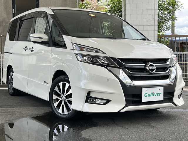 日産 セレナ ハイウェイスター Vセレクション 京都府 2018(平30)年 5.5万km ブリリアントホワイトパール プロパイロット　/（先行車追従、ハンドル支援、ナビリンク）/社外ＳＤナビ　/（AVIC-RZ801)/フルセグＴＶ　/Bluetooth/CD/DVD再生機能/iPod/AUX/全方位カメラ/デジタルインナーミラー　/禁煙車　/両側パワースライドドア　/前後コーナーセンサー/ウォークスルー　/ＬＥＤヘッドライト　/スマートキー/純正AW16インチ　/スタッドレスタイヤ付/ウィンカーミラー /アイドリングストップ