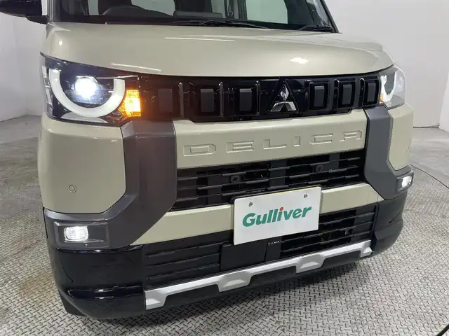 三菱 デリカミニ G 大阪府 2024(令6)年 0.7万km ベージュ 社外ナビＴＶ　衝突軽減　バックカメラ　ＥＴＣ　シートヒーター　ドラレコ　ルーフレール　片側電動　レーンアシスト　アイドリングストップ　オートライト　ＬＥＤヘッドライト　スマートキー　プッシュスタート