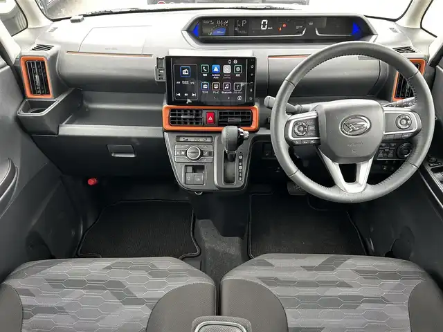 ダイハツ タント ファンクロスターボ 兵庫県 2023(令5)年 1.1万km シャイニングホワイトパール/レイクブルーメタリック 純正ディスプレイオーディオナビ/追従有クルーズコントロール/シートヒーター/３６０度カメラ/ドラレコ付きデジタルインナーミラー/フォグランプ/LEDヘッドライト/ヘッドライトレベライザ/ルーフレール/自動駐車/USB入力端子/HDMI端子/ビルトインETC/純正フロアマット/純正アルミホイール