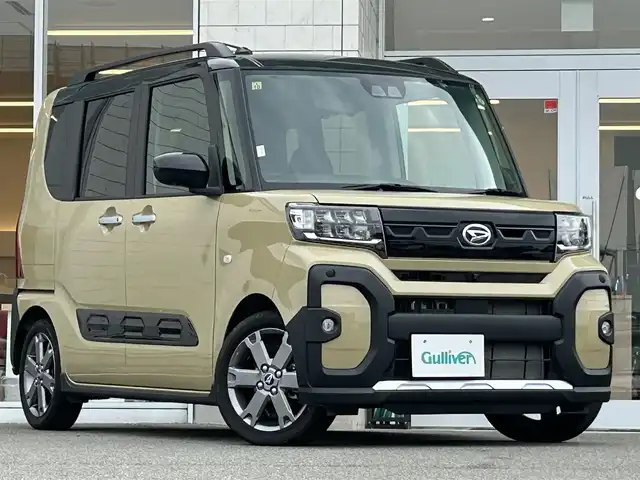 ダイハツ タント ファンクロスターボ 兵庫県 2023(令5)年 1.1万km シャイニングホワイトパール/レイクブルーメタリック 純正ディスプレイオーディオナビ/追従有クルーズコントロール/シートヒーター/３６０度カメラ/ドラレコ付きデジタルインナーミラー/フォグランプ/LEDヘッドライト/ヘッドライトレベライザ/ルーフレール/自動駐車/USB入力端子/HDMI端子/ビルトインETC/純正フロアマット/純正アルミホイール