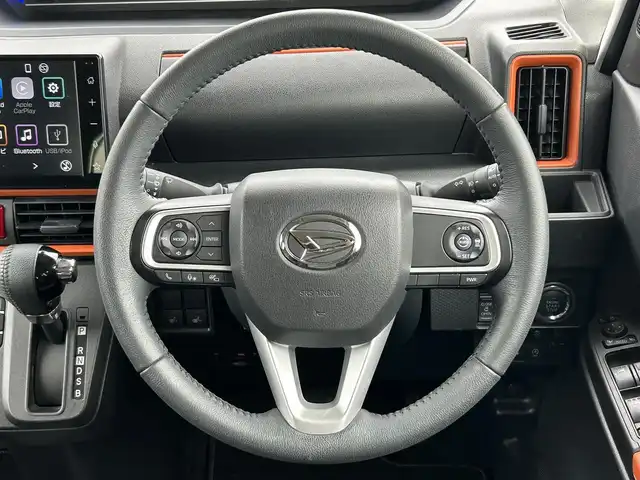 ダイハツ タント ファンクロスターボ 兵庫県 2023(令5)年 1.1万km シャイニングホワイトパール/レイクブルーメタリック 純正ディスプレイオーディオナビ/追従有クルーズコントロール/シートヒーター/３６０度カメラ/ドラレコ付きデジタルインナーミラー/フォグランプ/LEDヘッドライト/ヘッドライトレベライザ/ルーフレール/自動駐車/USB入力端子/HDMI端子/ビルトインETC/純正フロアマット/純正アルミホイール