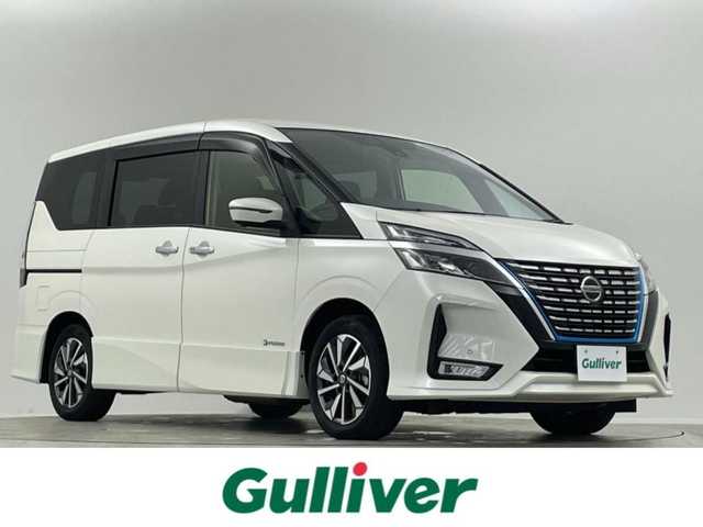 日産 セレナ e－パワー ハイウェイスター V 埼玉県 2020(令2)年 4.6万km ブリリアントホワイトパール １１型後席モニター　純正１０型ナビ　両側電動スライドドア　全方位カメラ　ＬＥＤヘッドライト　ＢＳＭ　ＥＴＣ　ドライブレコーダー　追従走行　フルフラット　ウォークスルー　オートハイビーム　衝突軽減