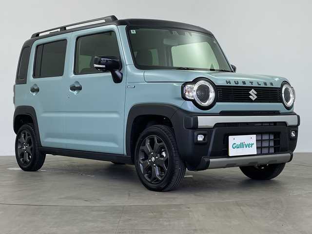 スズキ ハスラー タフワイルド 鹿児島県 2024(令6)年 0.5万km オフブルーメタリック/ブラック 2トーン 【登録・DNクレーム無効】簡易/純正ナビ/CD/DVD/TV/ラジオ/ブルートゥース/USB/Applcarplay/AndroidAuto/全方位モニター/スズキセーフティサポート/フルセグTV/クルーズコントロール/ルーフレール/純正アルミホイル/社外フロアマット/USB/シートヒーター/ハンズフリー/オートハイビーム/運転席シートリフター/チルトステアリング