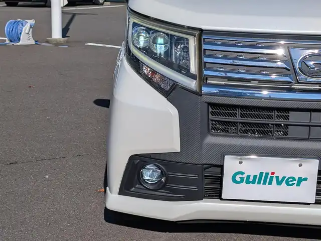 ダイハツ ムーヴ カスタム X ハイパー SA 福井県 2015(平27)年 8万km パールホワイトⅢ ワンオーナー車/ケンウッドSDナビ/AM/FM/フルセグ/BT/CD/DVD/USB/iPod/衝突被害軽減システム/横滑り防止装置/アイドリングストップ/盗難防止装置/ETC/純正フロアマット/ダブルエアバッグ/純正１４インチAW/LEDヘッドライト/Fフォグ/スマートキー