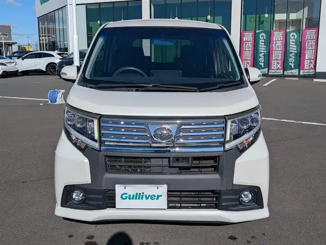 ダイハツ ムーヴ カスタム X ハイパー SA 福井県 2015(平27)年 8万km パールホワイトⅢ ワンオーナー車/ケンウッドSDナビ/AM/FM/フルセグ/BT/CD/DVD/USB/iPod/衝突被害軽減システム/横滑り防止装置/アイドリングストップ/盗難防止装置/ETC/純正フロアマット/ダブルエアバッグ/純正１４インチAW/LEDヘッドライト/Fフォグ/スマートキー