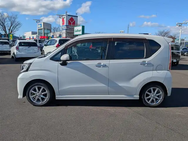 ダイハツ ムーヴ カスタム X ハイパー SA 福井県 2015(平27)年 8万km パールホワイトⅢ ワンオーナー車/ケンウッドSDナビ/AM/FM/フルセグ/BT/CD/DVD/USB/iPod/衝突被害軽減システム/横滑り防止装置/アイドリングストップ/盗難防止装置/ETC/純正フロアマット/ダブルエアバッグ/純正１４インチAW/LEDヘッドライト/Fフォグ/スマートキー