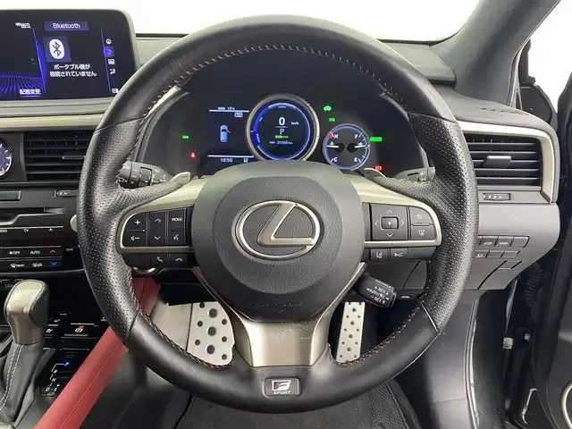 レクサス ＲＸ 450h Fスポーツ 宮城県 2020(令2)年 2.2万km グラファイトブラックガラスフレーク 三眼ＬＥＤヘッドランプ　/パノラミックビューモニター　/ＨＵＤ　/ＢＳＭ　/アダプティブクルーズ　/メーカーナビＴＶ　/クリアランスソナー　/パワーバックドア　/１００Ｖ電源　/レクサスセーフティ　/純正２０インチＡＷ/禁煙車