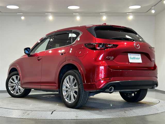 マツダ ＣＸ－５ XD エクスクルーシブモード 愛知県 2022(令4)年 1.9万km ソウルレッドクリスタルM 純正１０．２５インチナビ　/（Bluetooth/フルセグTV/CarPlay/USB/FM/AM)/ＢＯＳＥサウンド　/３６０°ビューモニター　/レーダークルーズコントロール　/衝突軽減ブレーキ/ワイヤレス充電　/シートヒーター　/ＥＴＣ　/電動バックドア　/メモリー機能付パワーシート　/パドルシフト　/ステアリングヒーター/ブラインドスポットモニター/車線逸脱警報/コーナーセンサー/黒革シート