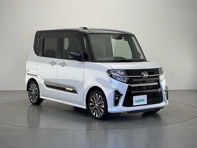 ダイハツ タント カスタム RS 長野県 2019(令1)年 2.8万km ブラックマイカメタリック/シャイニングホワイトパール 純正ナビ（TV/FM/AM/BT)/プッシュスタート/前後ドライブレコーダー/両側パワースライドドア/アイドリングストップ/スマートキー/バックカメラ/LEDヘッドライト/ステアリングスイッチ/電格ミラー/ウィンカーミラー/純正アルミホイール