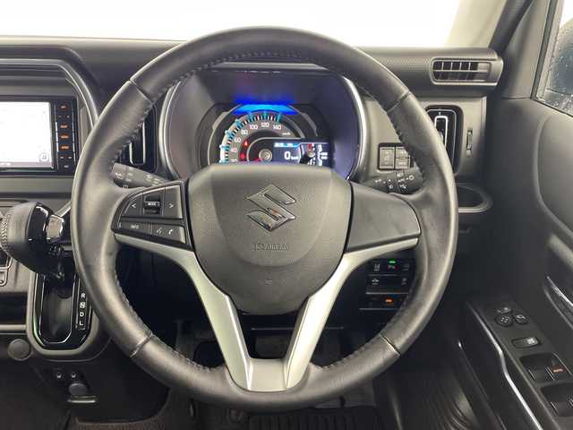 スズキ ハスラー Jスタイル 大分県 2021(令3)年 1.2万km オフブルーメタリック/ガンメタリック2トーンルーフ 純正SDナビ【CN-R2765W】//CD/BT/FM/AM/フルセグTV/レーダーブレーキサポート/ドライブレコーダー/ＥＴＣ/前席シートヒーター/コーナーセンサー/ルーフレール/スマートキー/フォグ/純正１５インチアルミ