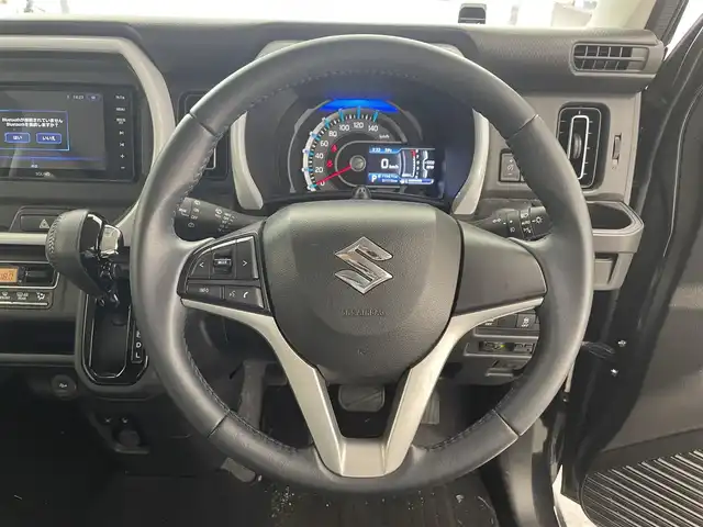 スズキ ハスラー HYBRID X 滋賀県 2021(令3)年 5.2万km ブルーイッシュブラックパール3 純正ナビ/Bluetooth/CD/DVD/USB/全方位モニター/ETC/前後ドライブレコーダー/セーフティサポート/・デュアルカメラブレーキサポート/・誤発進抑制機能/・車線逸脱警報機能/・ふらつき警報機能/・先行車発進お知らせ機能/・ハイビームアシスト/・標識認識機能/・後退時ブレーキサポート/・後方誤発進抑制機能/LEDヘッドライト/オートライト/D/N席シートヒーター /プッシュスタート /スマートキー/スペアキー