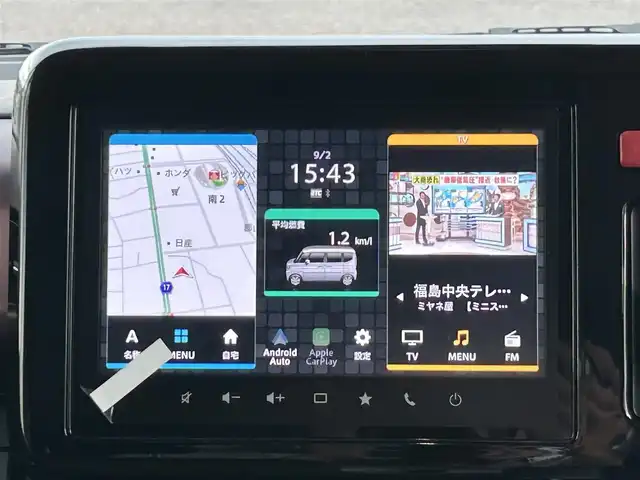 スズキ スペーシア カスタム HYBRID XS ターボ 福島県 2025(令7)年 0.1千km ピュアホワイトパール/ブラック2トーン スズキセーフティサポート/デュアルセンサーブレーキサポートII/アダプティブクルーズコントロール（ACC）/車線維持支援機能/車線逸脱抑制機能/車線逸脱警報機能/ふらつき警報機能/標識認識機能/ハイビームアシスト/発進お知らせ機能/ヘッドアップディスプレイ/誤発進抑制機能/後方誤発進抑制機能/スズキコネクト対応通信機装着車/純正ナビゲーション/【CD/DVD/USB/HDMI/BT/TV】/全方位モニター/ドライブレコーダー１２型デジタルミラー/型番：DVR-DM1246A-IC/フリップダウンモニター/ビルトインETC/両側電動スライドドア/前席シートヒーター/ステアリングヒーター/ステアリングリモコン/パドルシフト/シートバックテーブル/リアサーキュレーター/後席マルチユースフラップ/リアドアロールサンシェード/LEDオートライト/LEDフォグランプ/純正フロアマット/純正ドアバイザー