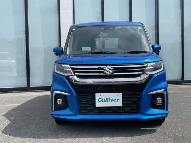 スズキ ソリオ HV MZ 大阪府 2021(令3)年 2.4万km スピーディーブルーM 全方位カメラ /パーキングアシスト /ETC /Bluetooth /追従走行型クルーズコントロール　/シートヒーター　/前後ドライブレコーダー　/純正フロアマット　/メモリーナビ　/純正ナビ　/フルセグテレビ　/プッシュスタート/両側パワースライドドア