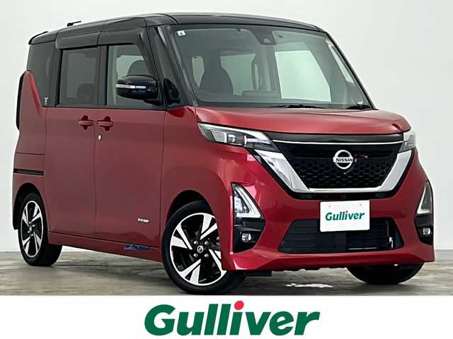 日産 ルークス HWS Gターボ プロパイロットED 宮城県 2021(令3)年 2万km スパークリングレッド/ブラック 両側パワースライドドア/ハンズフリースライドドア/プロパイロット/純正9型ナビ/(AM/FM/TV/iPod/BT/SD/USB/CD/DVD/Blu-ray/AppleCarPlay)/全方位カメラ/ETC/前方ドライブレコーダー/プッシュスタート/スマートキー/スペアキー/オートライト/LEDヘッドライト/フォグランプ/ドアバイザー/純正フロアマット/純正15インチアルミホイール