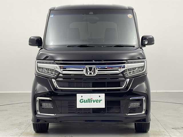 ホンダ Ｎ ＢＯＸ L ターボ 茨城県 2021(令3)年 5.7万km クリスタルブラックパール 純正８型ナビ　バックモニター　フルセグＴＶ　衝突軽減ブレーキ　両側電動スライドドア　ＬＥＤライト　シートヒーター　コーナーセンサー　ビルトインＥＴＣ　横滑り防止装置　スマートキー　純正アルミホイール