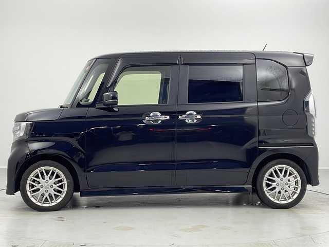 ホンダ Ｎ ＢＯＸ L ターボ 茨城県 2021(令3)年 5.7万km クリスタルブラックパール 純正８型ナビ　バックモニター　フルセグＴＶ　衝突軽減ブレーキ　両側電動スライドドア　ＬＥＤライト　シートヒーター　コーナーセンサー　ビルトインＥＴＣ　横滑り防止装置　スマートキー　純正アルミホイール