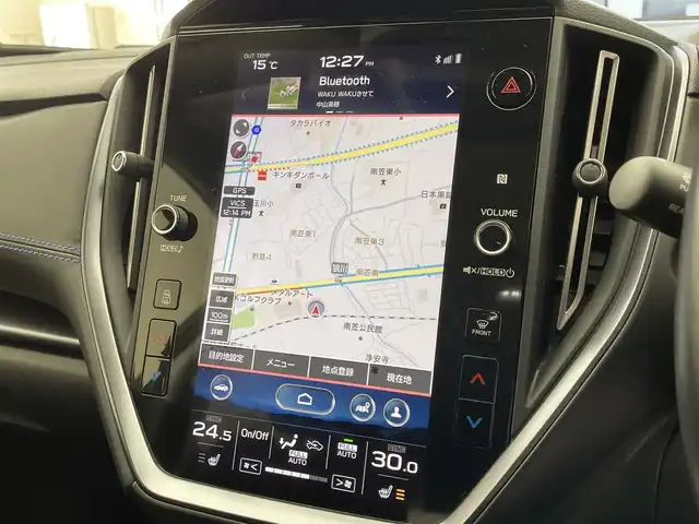 スバル レヴォーグ 1．8GT－H EX 愛知県 2020(令2)年 4.9万km クリスタルホワイトP 禁煙車/純正11.6型ナビ/（Apple Car Play/Android Auto/USB/Bluetooth/フルセグTV)/フロントカメラ/左サイドカメラ/バックカメラ/ETC/パワーバックドア/前席パワーシート/シートヒーター/スマートルームミラー/全車速追従機能付クルーズコントロール/プリクラッシュブレーキ/レーンキープアシスト/リアソナー/LEDヘッドライト/オートライト/ステアリング連動ヘッドライト/アイドリングストップ/電動パーキングブレーキ/オートブレーキホールド/パドルシフト/プッシュスタート/スマートキー