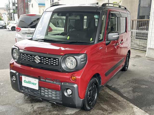スズキ スペーシア ギア HYBRID XZ 京都府 2020(令2)年 2万km フェニックスレッドパール/ガンメタリック2トーンルーフ 純正ＳＤナビ　/フルセグテレビ　/両側パワスラ　　/デュアルカメラブレーキサポート　/バックカメラ　/コーナーセンサー　/２トンカラー/クローズコントロール　/シートヒーター　/ドライブレコーダー/ウィンカーミラー/ハイブリッド車/パーキングアシスト/アイドリングストップ/横滑り防止装置/レーンキープアシスト/盗難防止装置/オートライト/衝突被害軽減システム/Wサイドエアバッグ/LEDヘッドライト