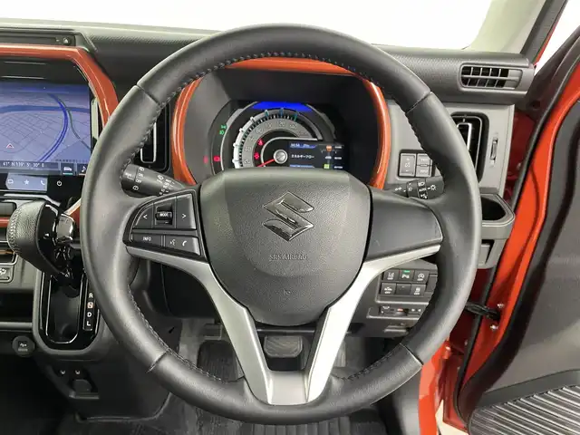 スズキ ハスラー HYBRID X 群馬県 2020(令2)年 5.7万km バーミリオンオレンジ/ガンメタリック2トーン スズキコネクトナビ　全方位モニター　ＬＥＤ　ハイビームアシスト　シートヒーター　純正１５インチＡＷ　ステアリングリモコン　純正フロアマット　ＥＴＣ２．０　ドライブレコーダー　スマートキー　禁煙車