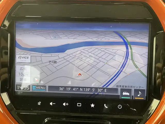 スズキ ハスラー HYBRID X 群馬県 2020(令2)年 5.7万km バーミリオンオレンジ/ガンメタリック2トーン スズキコネクトナビ　全方位モニター　ＬＥＤ　ハイビームアシスト　シートヒーター　純正１５インチＡＷ　ステアリングリモコン　純正フロアマット　ＥＴＣ２．０　ドライブレコーダー　スマートキー　禁煙車