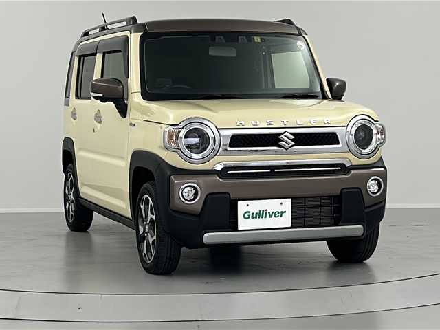 スズキ ハスラー Jスタイル Ⅱ ターボ 福島県 2023(令5)年 1.1万km シフォンアイボリーメタリック/ウッディブラウン2トーンルーフ /禁煙車　//純正９型ナビ　//全周囲カメラ　//ＥＴＣ　//フルセグ　//ドラレコ　//衝突軽減装置　//レーダークルーズ　//スマートキー　//前席シートヒーター　//パドルシフト　//オートライト　//オートエアコン　//クリアランスソナー